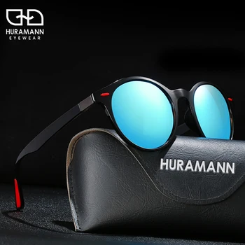 

HURAMANN Round Classic TR90 Frame Sunglasses For Men/Women Polarized Colorful Lenses Eyewear Accessories UV400 gafas de sol