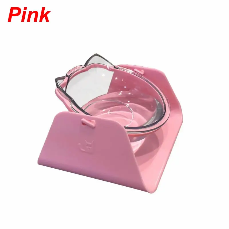 Pink 15 градусов портативные миски для кошек коническая Регулируемая питательная миска для домашних животных миска для кормления собак и кошек миски для питьевой воды посуда - Цвет: Pink