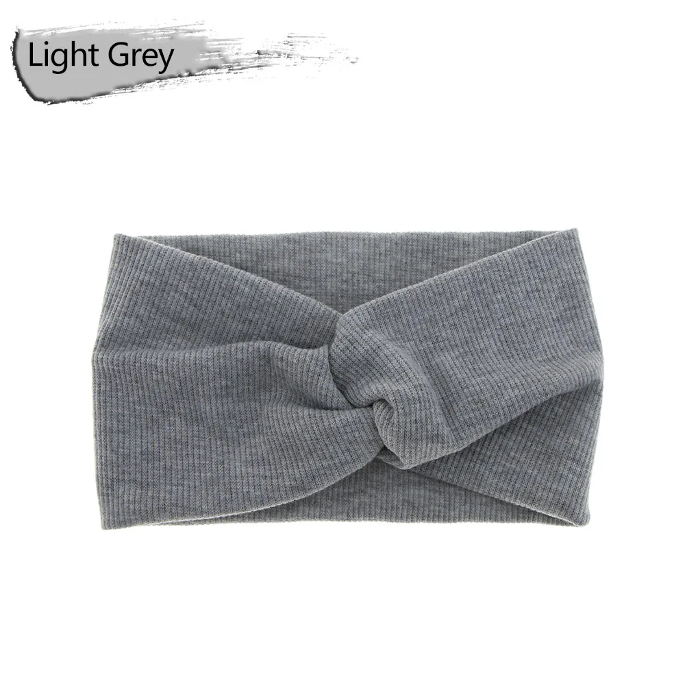 Light Grey 1 1 шт. Горячая крючком лента для волос, бабочка стразы головные уборы с бисером для женщин Зимняя Теплая эластичная чалма головная повязка новые аксессуары для улицы - Цвет: Light Grey 1
