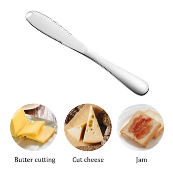 

3 in 1 Stainless Steel Butter Cheese Scraper Slicer Knife Spatula Cream Knifes Kitchen Cooking Tools Creamy Jam Smear Tools
