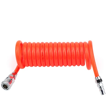 

Manguera de compresor de aire 6M PU componentes neumáticos tubo de resorte acoplador portátil PP20 + SP20