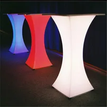 Светодиодный светящийся коктейльный столик круглой формы пластиковый барный столик для ночного клуба Кофейня освещение мебель барный стол набор