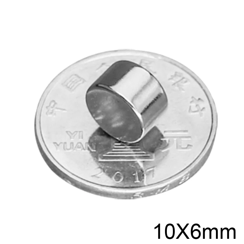

100/150/200PCS 10X6 mm Round Neodymium Magnets 10mmx6mm N35 Magnet Disc 10*6 Strong Cylinder Rare Earth Magnetic 10mmx6mm