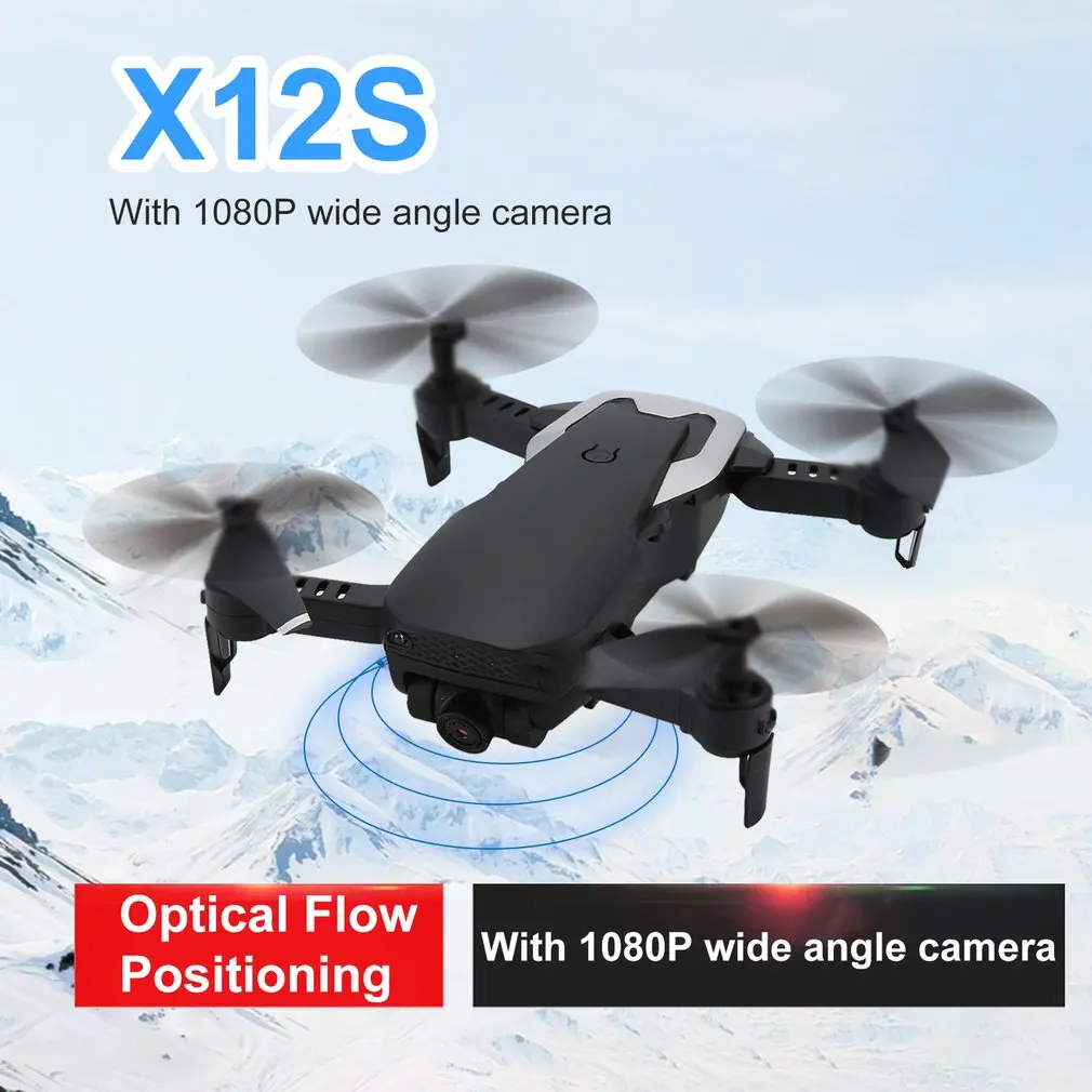 Дрон X12S с камерой 1080P HD 4 оси оптического потока WiFi FPV Дрон RC самолет удержание высоты RC вертолет+ 3,7 V 1000mAh