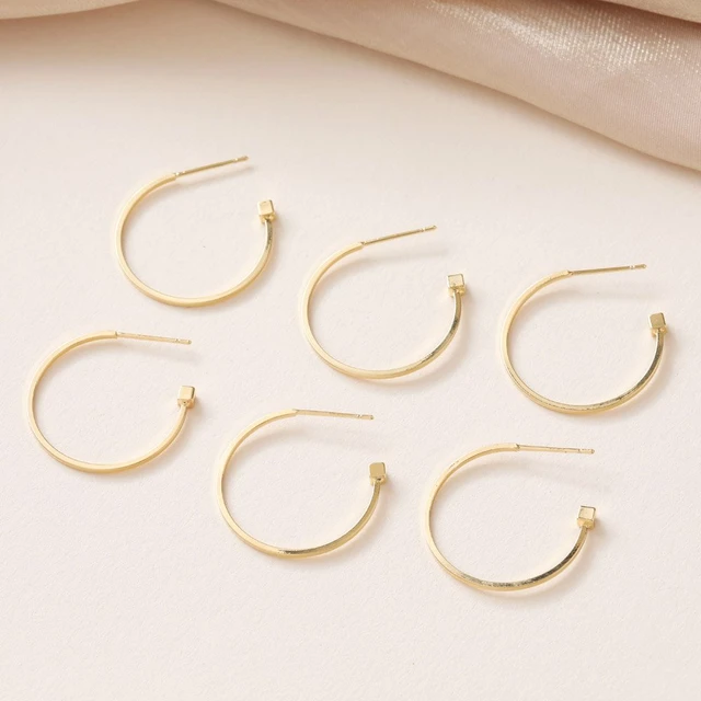 6Pcs/Lot 12MM 14K/18K Gold Color Plated Round Earring Clasps Hooks For DIY  Earring Accessories Jewelry Making Supplies - AliExpress