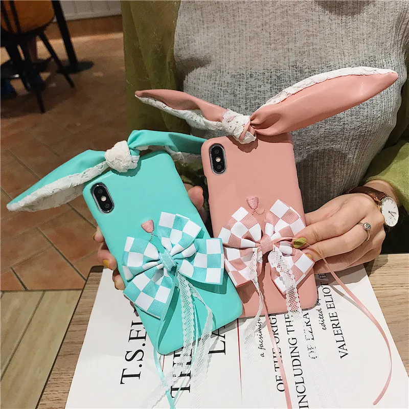 Милый Бант-бабочка карамельного цвета чехол для телефона iPhone 8 7 6 6s Plus X XR XS MAX