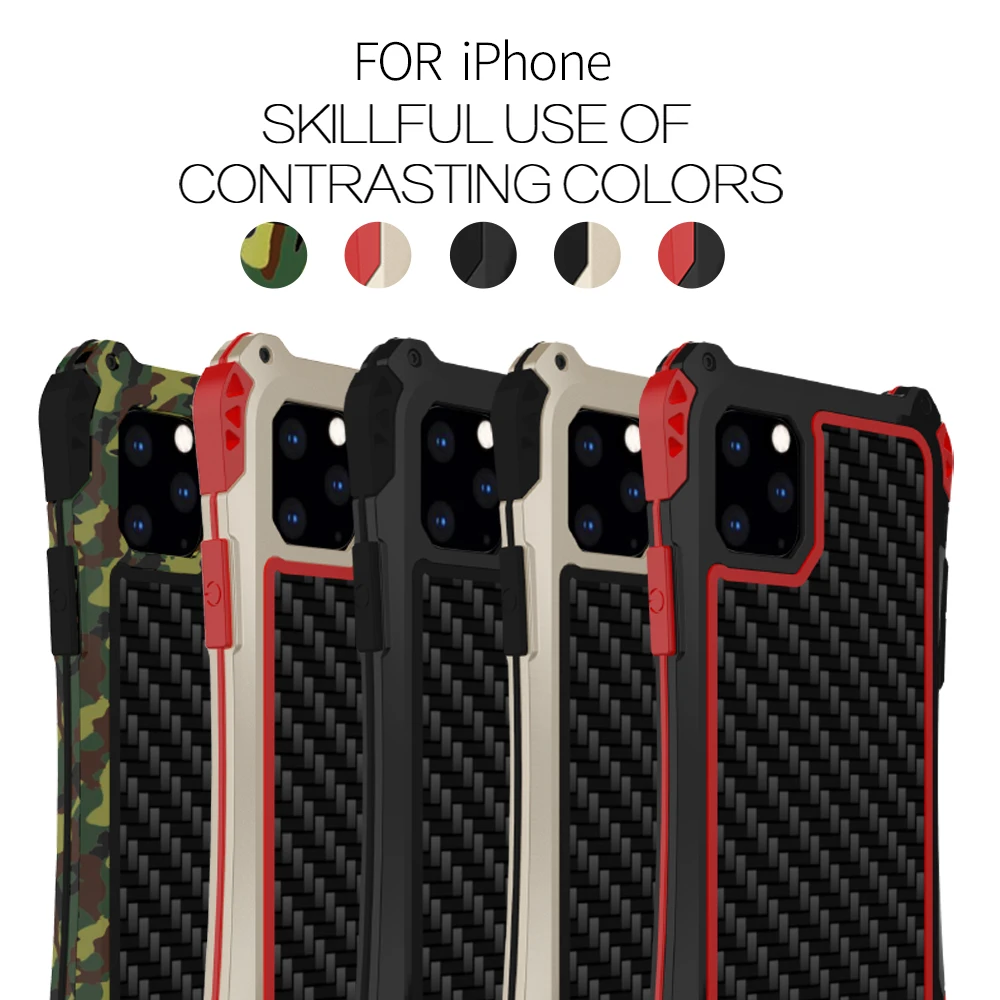 AMIRA Водонепроницаемый противоударный чехол для телефона для Iphone 11 11 Pro Iphone 11 Pro MAX чехол из углеродного волокна для тяжелых условий эксплуатации прочный Чехол-гибрид