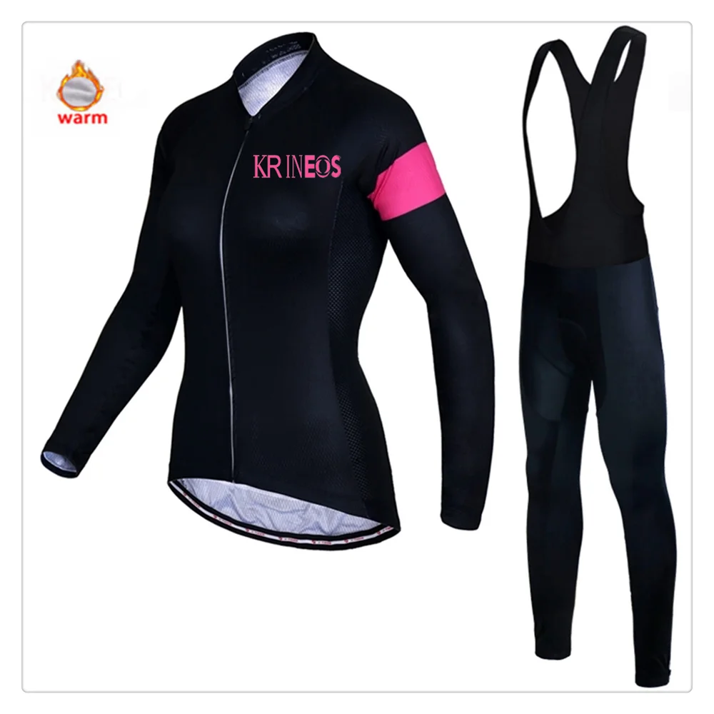 

Woman Cycling Sets Clothing Wool Keeps Warm In Winter Uniforms Mtb Mountain Road Jersey Ciclismo Sports Team Direct SellingFull