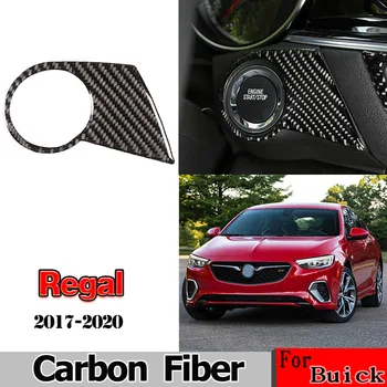 

For Buick Regal 2017-2020 Real Carbon Fiber 3D Sticker One Button Frame Start Engine Stop Cover Trim Interior Car Accessories