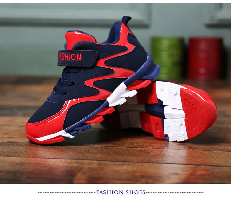 Winter Children Shoes Pu Leather Boys Sport Shoes With Fur Waterproof Outdoor Tennis Warm Kids Sneakers