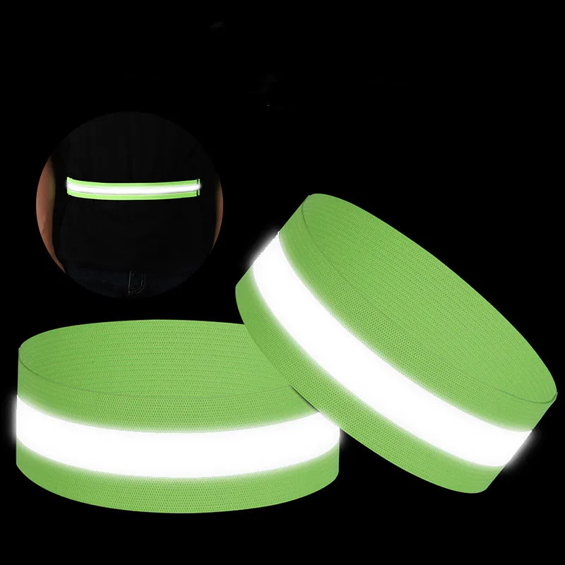 Brazalete de seguridad para correr al aire libre, pulsera de advertencia para ciclismo, pantalones reflectantes, correa de pierna de mano, 1 ud.