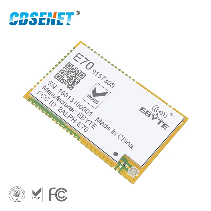 CDSENET E70-915T30S CC1310 915 МГц SMD 1 Вт беспроводной радиочастотный модуль IPEX/stamp Hole UART Modbus Iot