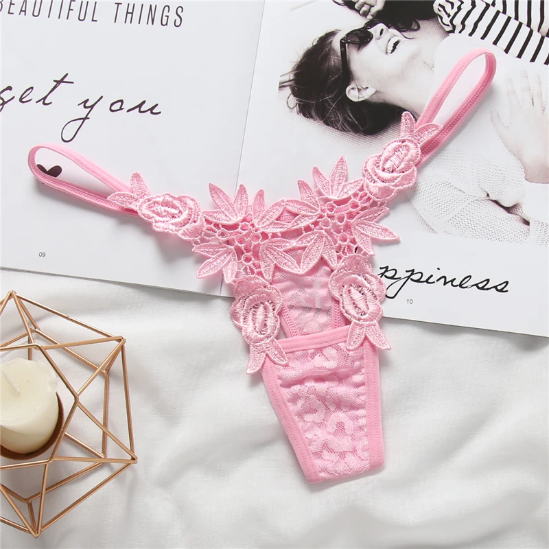 

top Girl Underwear Fashion Women Seamless Ultra-thin Panties Lace Bandage Thongs and G String Briefs Lingerie Bikini Pants MLXL
