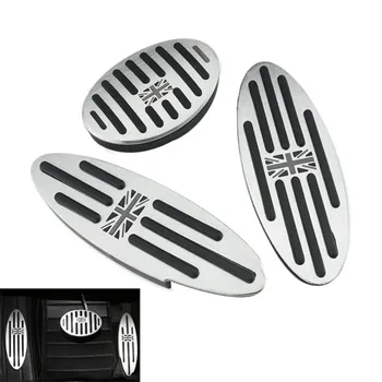 

Aluminum Alloy Car Fuel Clutch Brake Foot Pedal Sticker for BMW Mini Cooper JCW S R55 R56 R60 R61 F54 F55(Gray)