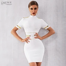 Adyce новое летнее белое Бандажное Платье женское элегантное вечернее платье в стиле знаменитостей Vestido сексуальное платье с коротким рукавом для ночного клуба