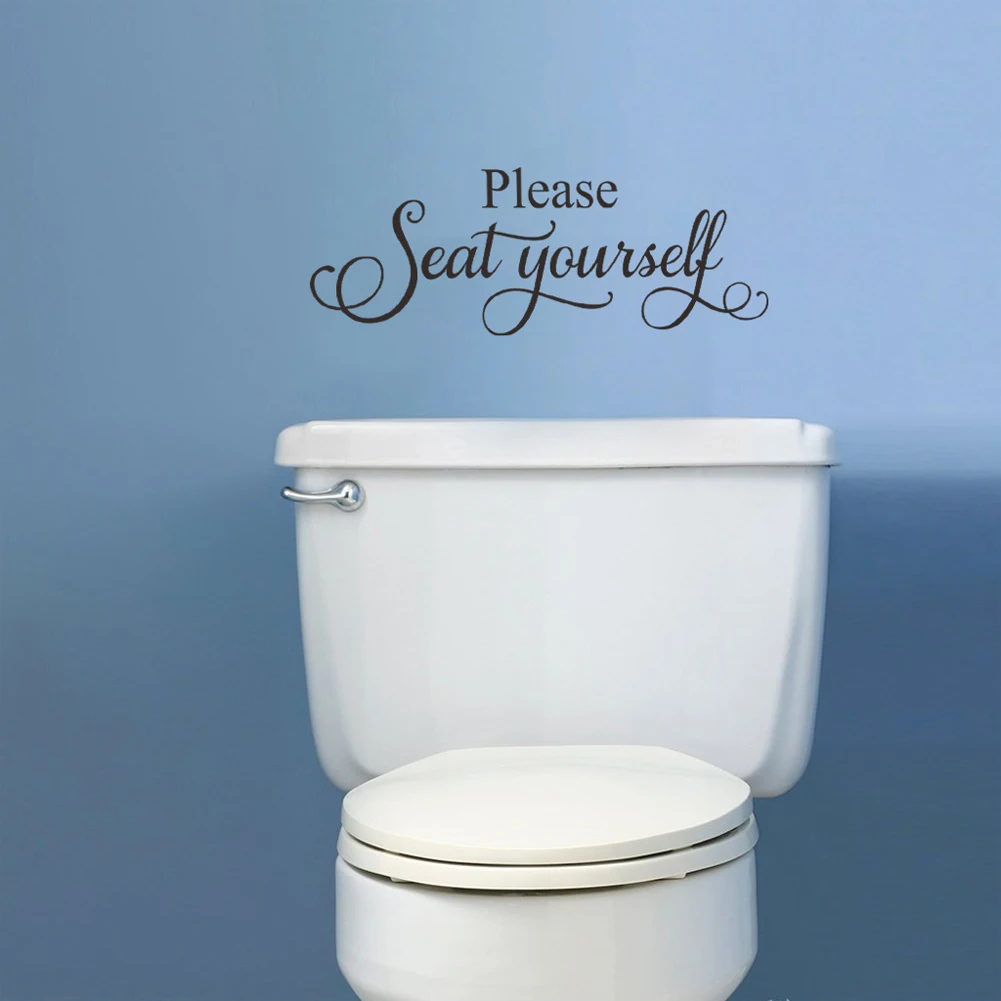 Vivid Toilet Stickers Home Decoration DIY Wc Washroom PVC Posters Kitten Puppy Cartoon Wall Art Decals
