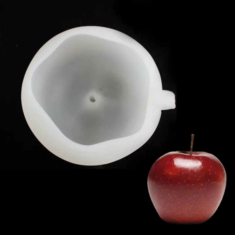 

2021 Christmas Silicone Molds Large Apple Mousse Shaped Moulds for Cute Candles Soaps Mold DIY Christmas Decoration
