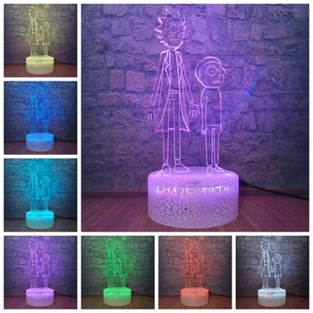 

Anime Rick and Morty Funny Cartoon Color Changing Led Night Light Table Lamp Best Present for Teenager Toy Model Decor Dropship