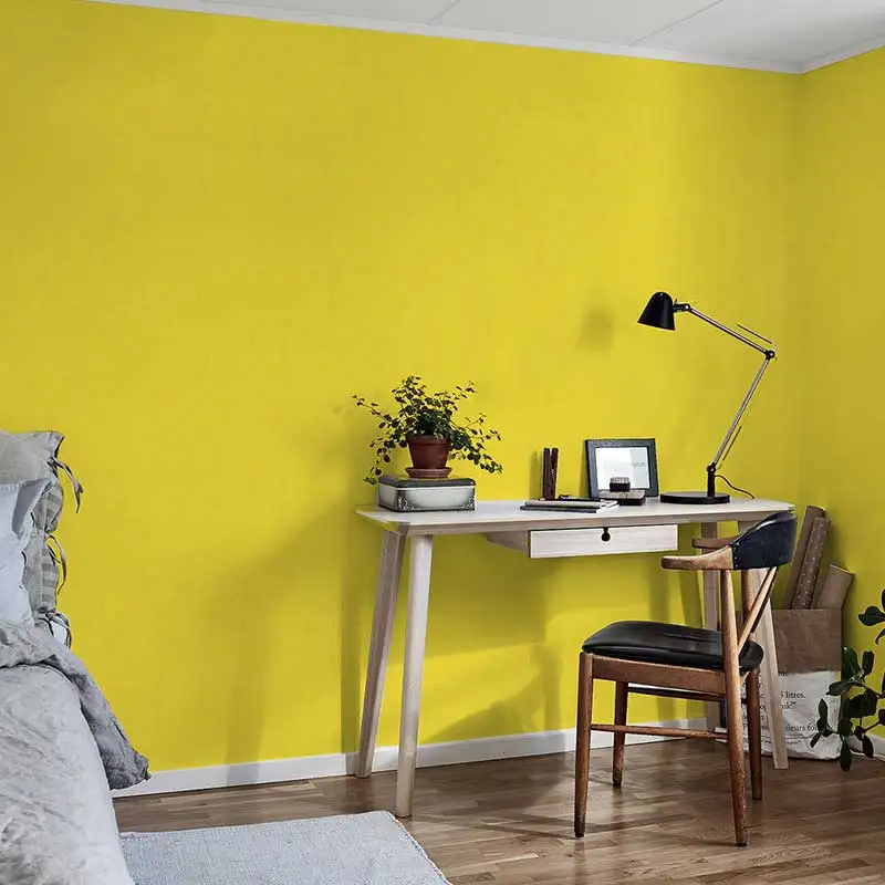 Nordic Plain Solid Color Lemon Yellow Wall Paper Modern Living Room Bedroom  Background Mural Wallpaper For Walls - Wallpapers - AliExpress