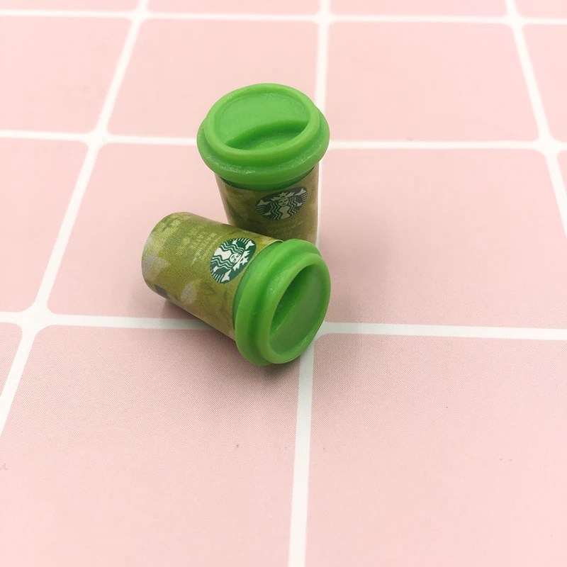 green 20 шт./лот, 3D кофейная чашка, полимерный кабошон, миниатюрная имитация поддельной еды, сделай сам, украшения для скрапбукинга, аксессуары: 15*21 мм - Цвет: green