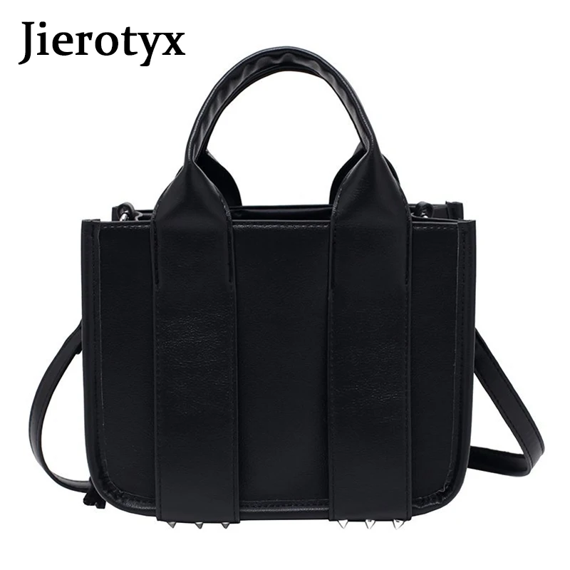 

JIEROTYX High Quality Solid Chic Women Handbag Leather Wrinkle Travel Female Bags Ladies Satchel Handbag Messenge Crossbody Bags