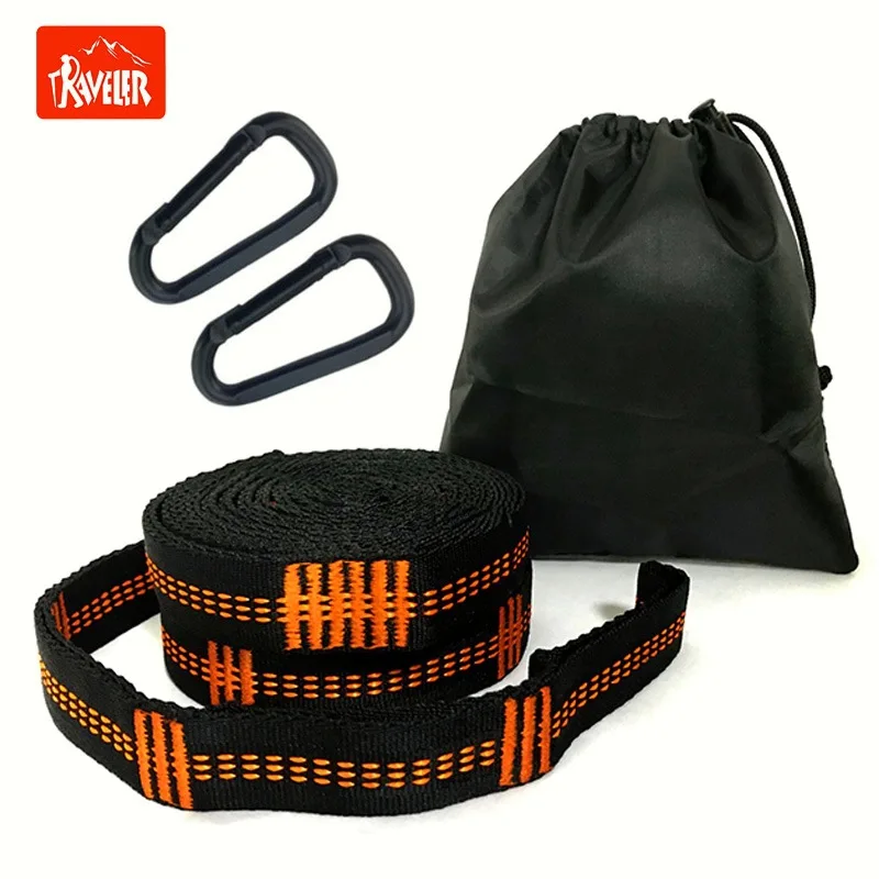 

Cross Border New Style Outdoor Hammock Bandage Cloth Swing with Case Knot Polyester Rope High Load-Bearing Hook Storage Bag Set
