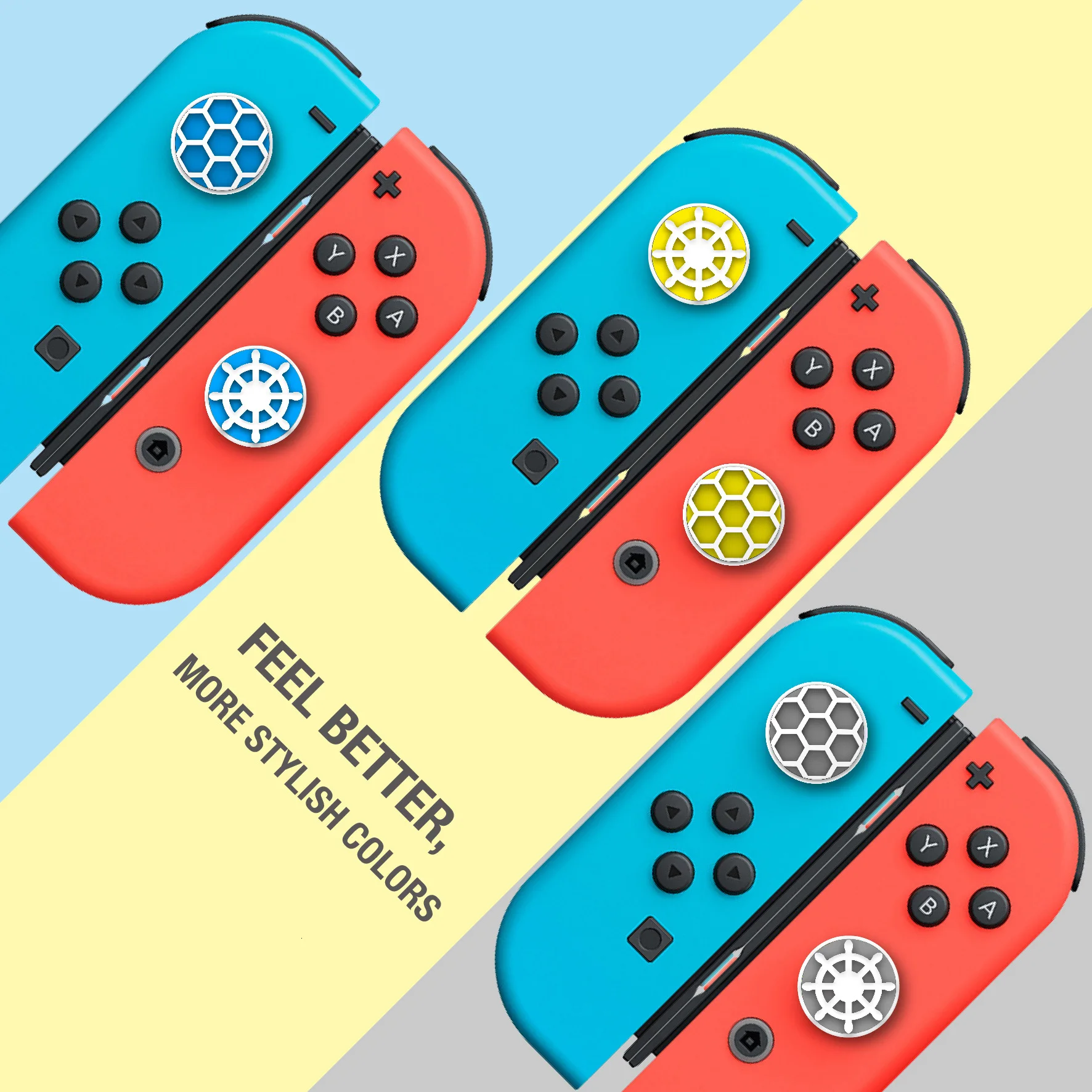 

2 Silicone Thumb Stick Grip Cap Joypad Analog Joystick Cover Case For Nintend Switch Lite NS Mini Controllers Joy-Con ThumbStick