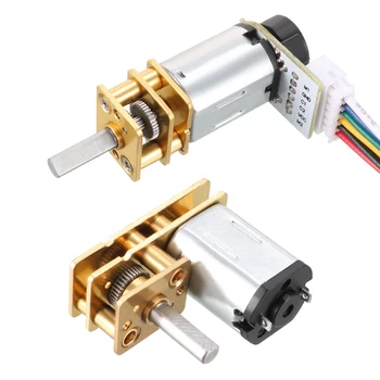 

uxcell Gear Motor DC 3V/6V/12V 16-1000RPM Encoder Speed Velocity Measurement for Mini Car DIY GA12 N20 w Encoder Test Wire