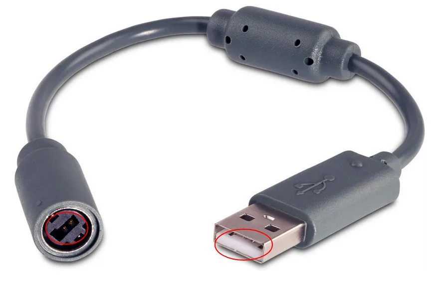 1 шт. серый 26 см USB конвертер кабель проводной ПК USB порт Кабель-адаптер для Xbox 360 проводной контроллер