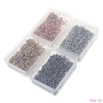 

400pcs Round Plastic Head Steel Point Push Pins Map Thumb Tacks Pin Office School Supplies
