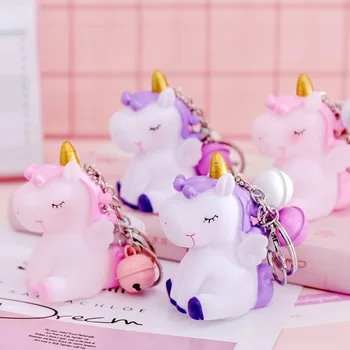 

1piece Fantasy Pink Pony Unicorn Series Key Ring Receive A Buckle Organizer