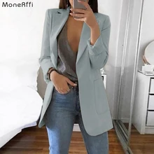 *#Best Price MoneRiff Spring Autumn Slim Fit Women Jackets Blazer Pockets Office Work Jacket Coat Business Lady chaquetas mujer invierno 2019 *#Best Price MoneRiff Spring Autumn Slim Fit Women Jackets Blazer Pockets Office Work Jacket Coat Business Lady chaquetas mujer invierno 2019