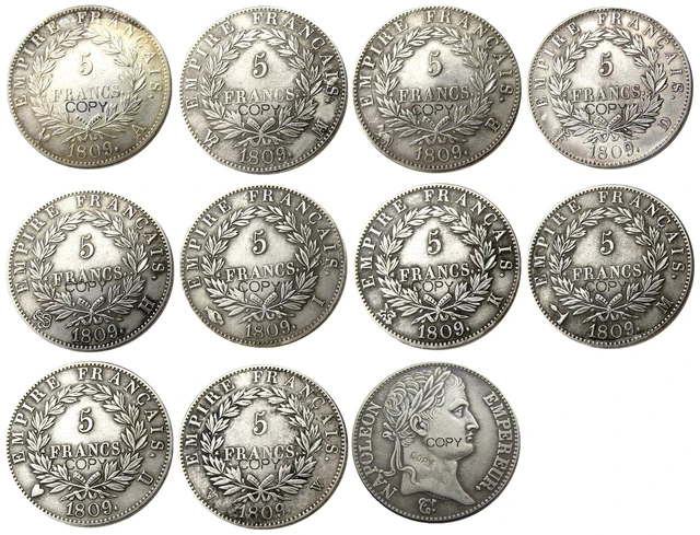 ฝรั่งเศส 5 ฟรังก์ 1809 10Pcs Mintmark เงินสำเนาเหรียญ _ - Aliexpress Mobile