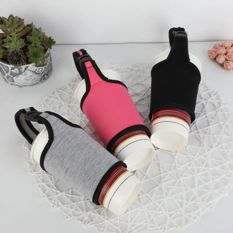 Handheld Coffee Sleeve Cover Heat Insulation Milk Tea Juice Drink Cup Holder Case Mug Carry Tote Bag Travel Reusable