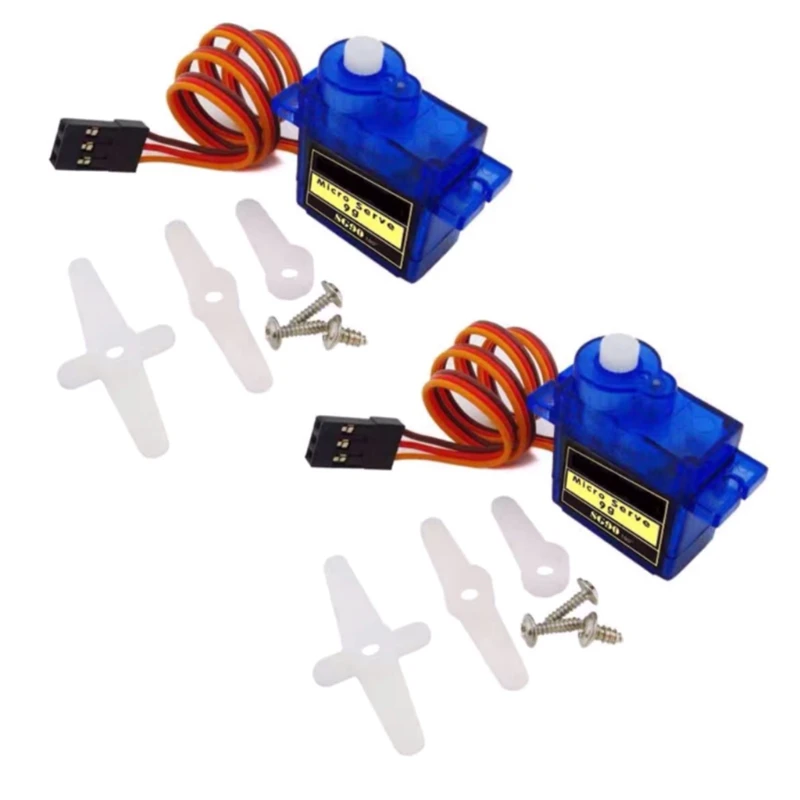 Y1AE 2Pieces SG90 9G Micro Servo Motors Replacement Motor Kit for RC Helicopter Car Boat Glider Robot Arm Control with | Электроника