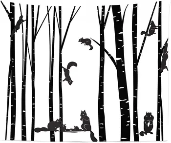 

Cartoon Tapestry Twig Animal Squirrel Tapestry Wall Hanging Picnic Yoga Mat Bedroom Living Room Decoration Wall Tapestry