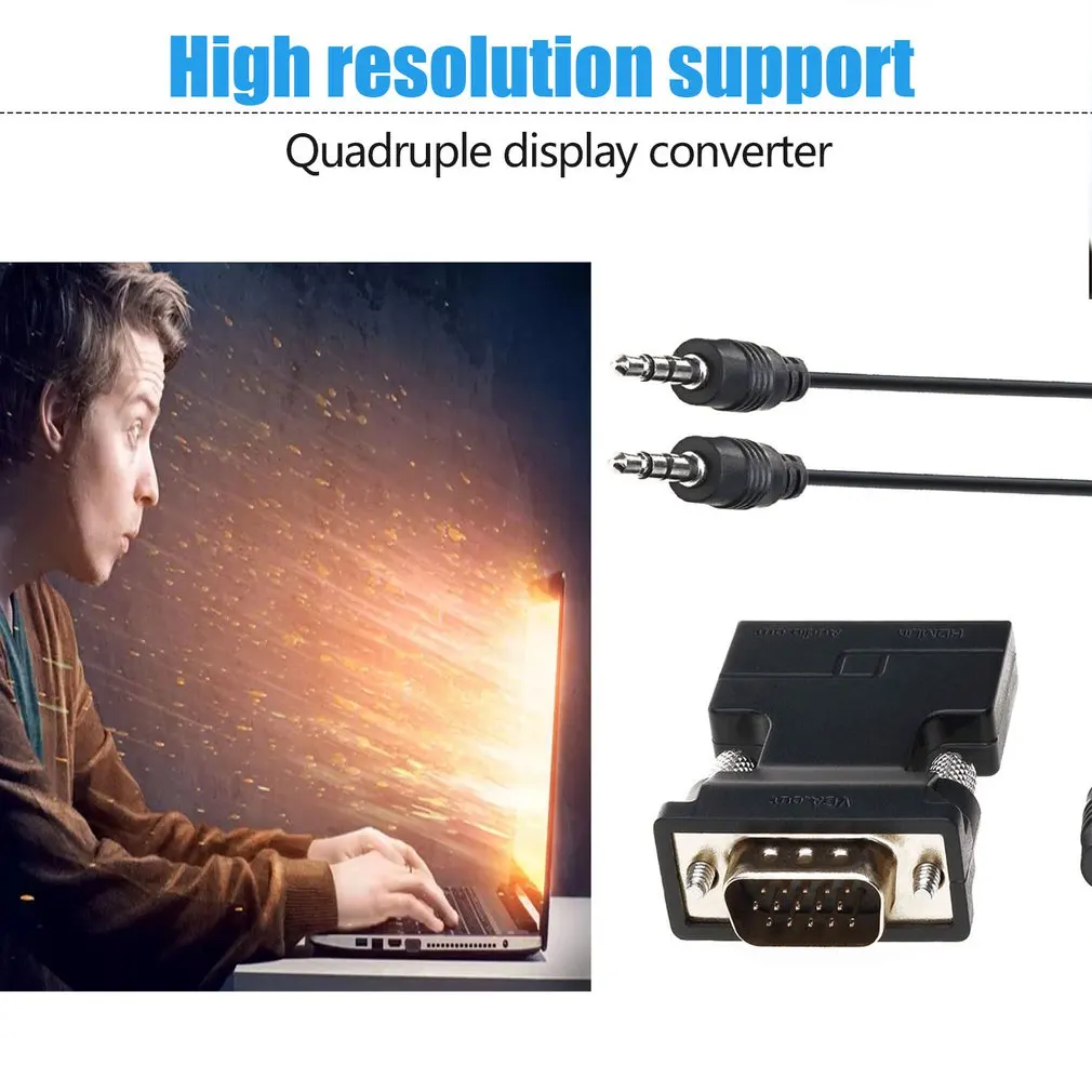 Hdmi к Vga с аудио выходным кабелем с Аудио Hdmi конвертер адаптер с аудио адаптером конвертер