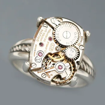 

2020 Hot Sale New Retro Fashion Luxury Watch Ring, Fashion Handmade Men and Women To Party Wedding Engagement Jewelry