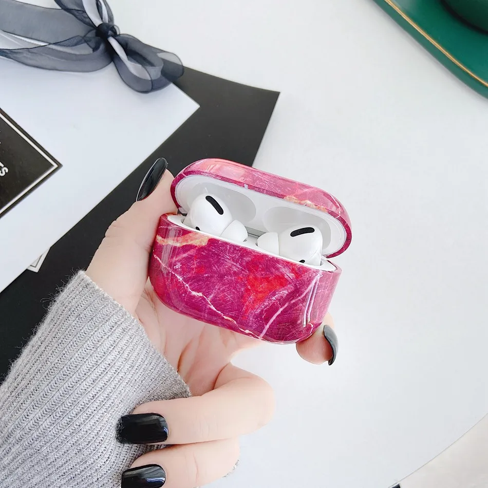 1209M1 Чехол для наушников для Apple Airpods Pro Чехол с мраморным цветком Твердый чехол для Apple Air Pods Pro 3 Наушники Earpods зарядная коробка прозрачный - Цвет: 1209M1