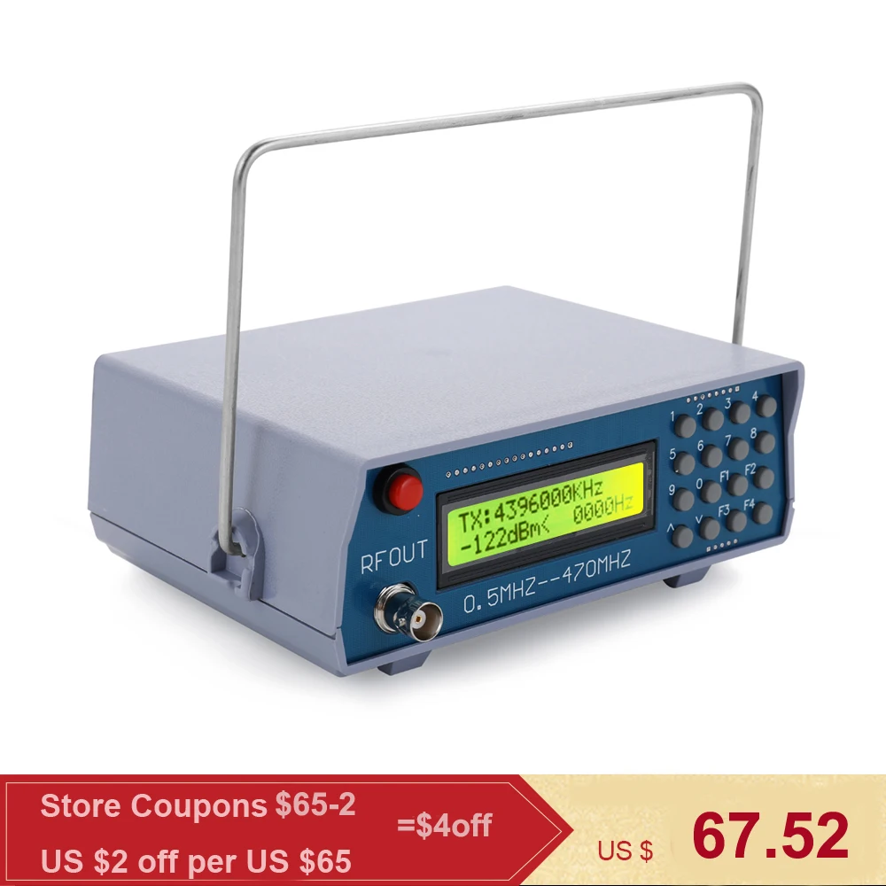 0,5 МГц-470 МГц RF генератор сигналов метр тестер функция генератор для FM Радио рация отладочная цифровая CTCSS Singal выход