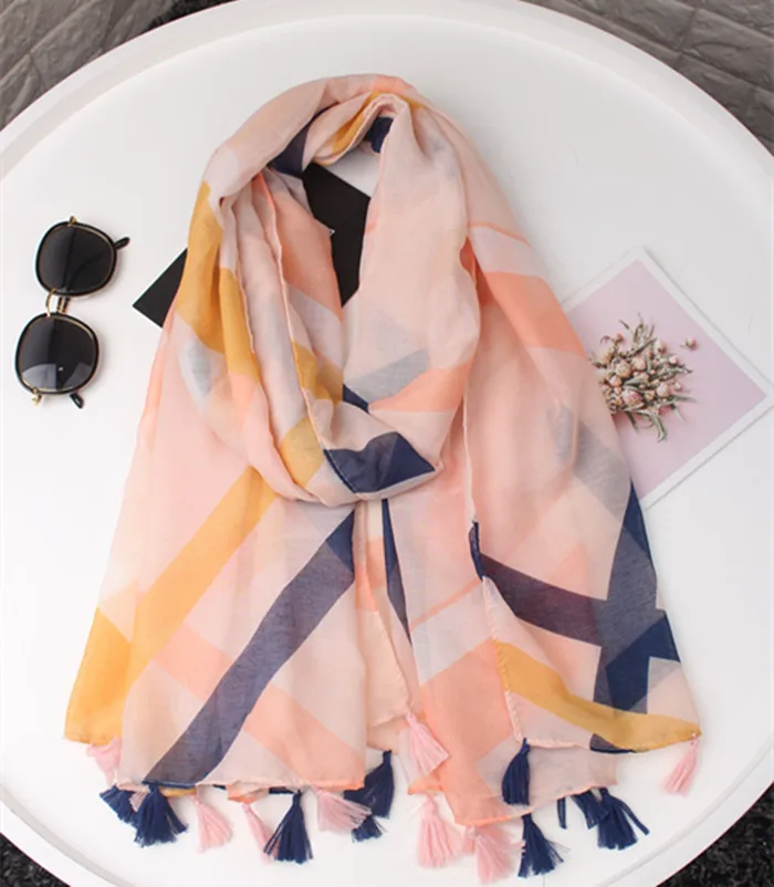 Женский Длинный шарф хиджаб с этническим принтом Осень зима|scarf muffler|cape styleprinted hijab