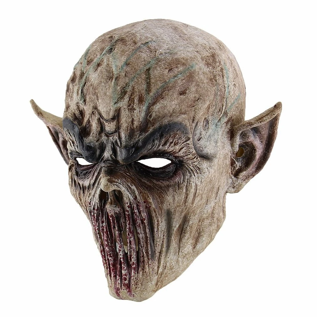 Masque effrayant pour Halloween, accessoires de Cosplay maléfique,  décoration de fête d'horreur, cadeau du festival 2021, masque biochimique  extraterrestre | AliExpress