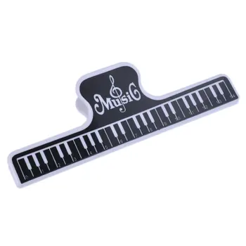 

1pc 15cm/5.9in ABS Music Sheet Clip Book Holder Music Score Fixed Clips for Guitar Violin Piano Player Office Supplies