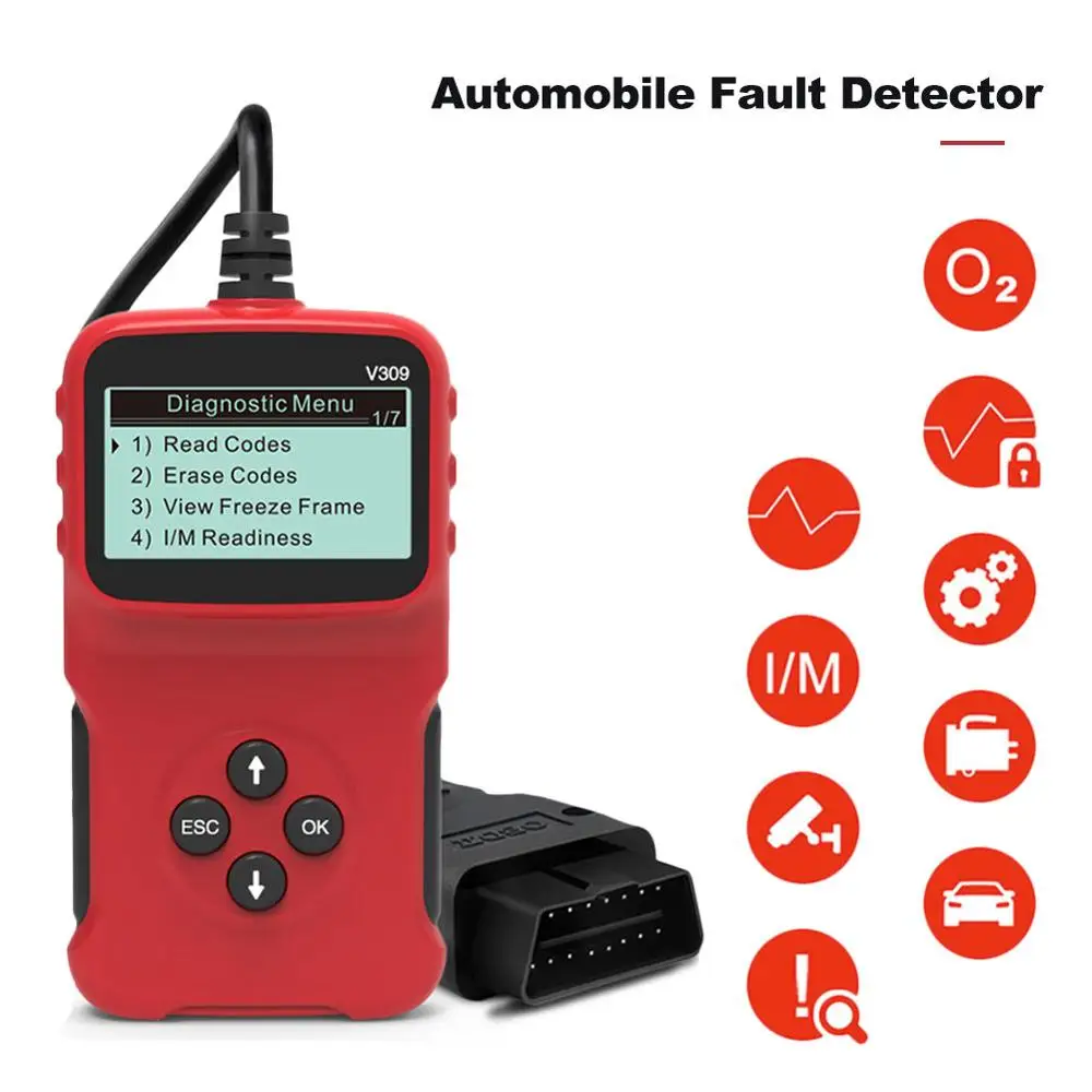 Сканер OBD2 считыватель автомобильных кодов OBDII OBD 2 сканирующий инструмент