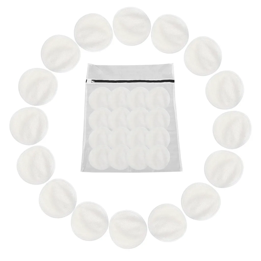 16 pcs/set Cotton Makeup Remover Pads Reusable Soft Facial Skin Care Wipes Face Clean
