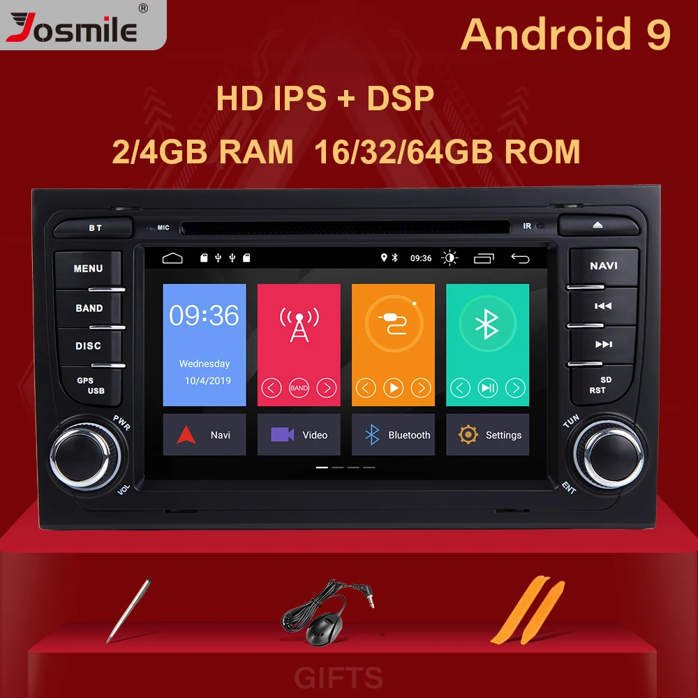 4GB 2 Din Car Radio GPS Android 9.0 Car DVD Player for Audi A4 B8 S4 B6 B7 RS4 8E 8H B9Seat Exeo 20