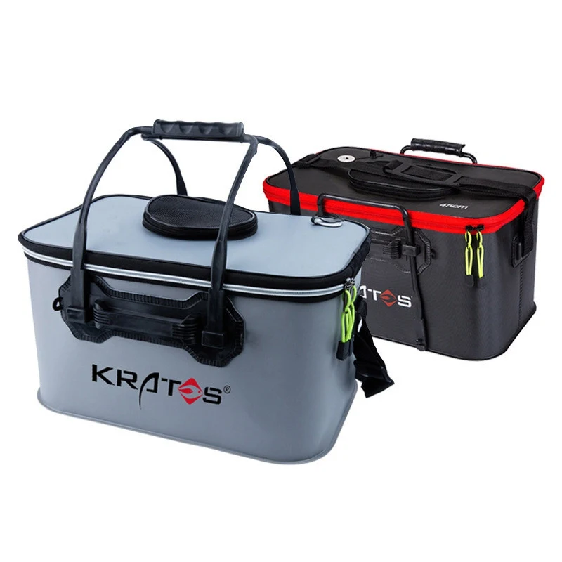 

Portable EVA Fishing Bag Collapsible Fishing Bucket Camping Water Container Large capacity Storage Box For Hiking Fishing Tackle