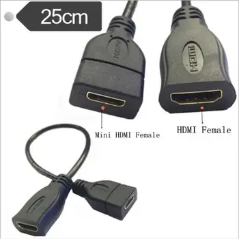 

HDMI Female A Type to Mini HDMI Female C Type Adapter cable for cameras such as Sony Projection LCD and other HD devices