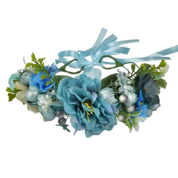 

European And American Fashion Handmade Wreath Hawaiian Flower Silver Berry Headband Bride Wedding Hair Accessories Wreath