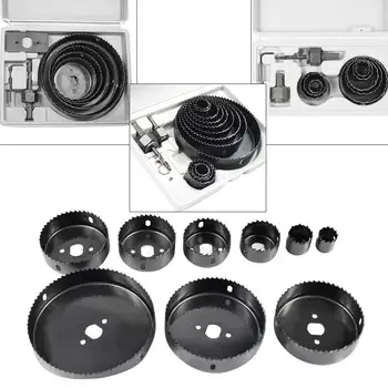 

Woodworking Drill Set Black Woodworking Hole Opener Set Gypsum Board PVC Woodworking Hole Opener Tool Set